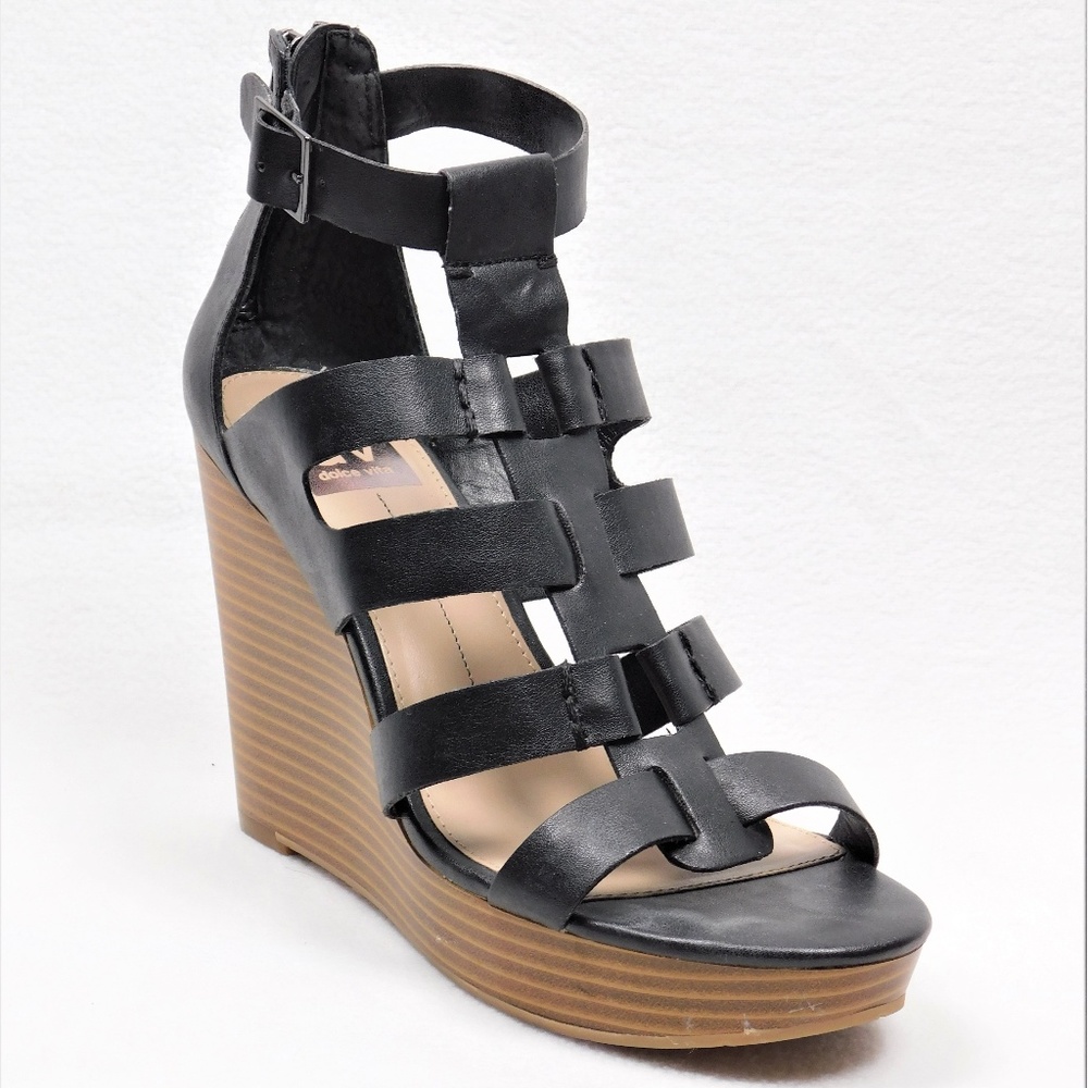 Dolce Vita Gladiator Wedge Heel Shoes 8.5 (111923)